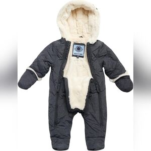 Urban Republic Blue Quilted Lined Pram Baby Snowsuit - Sz 3 M (baby)